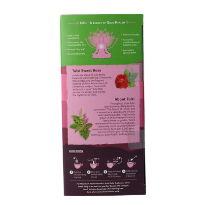 Organic India Tulsi sweet rose thee bio 25 Stuks