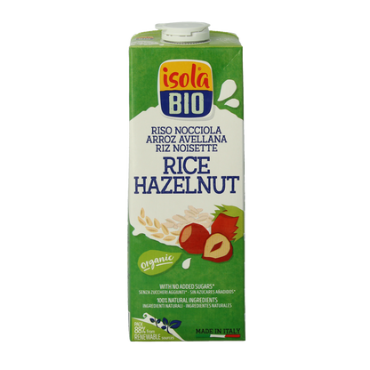 Isola Bio Rijstdrank hazelnoot bio 1.00 Liter