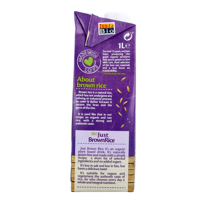 Isola Bio Just brown rice bio 1.00 Liter