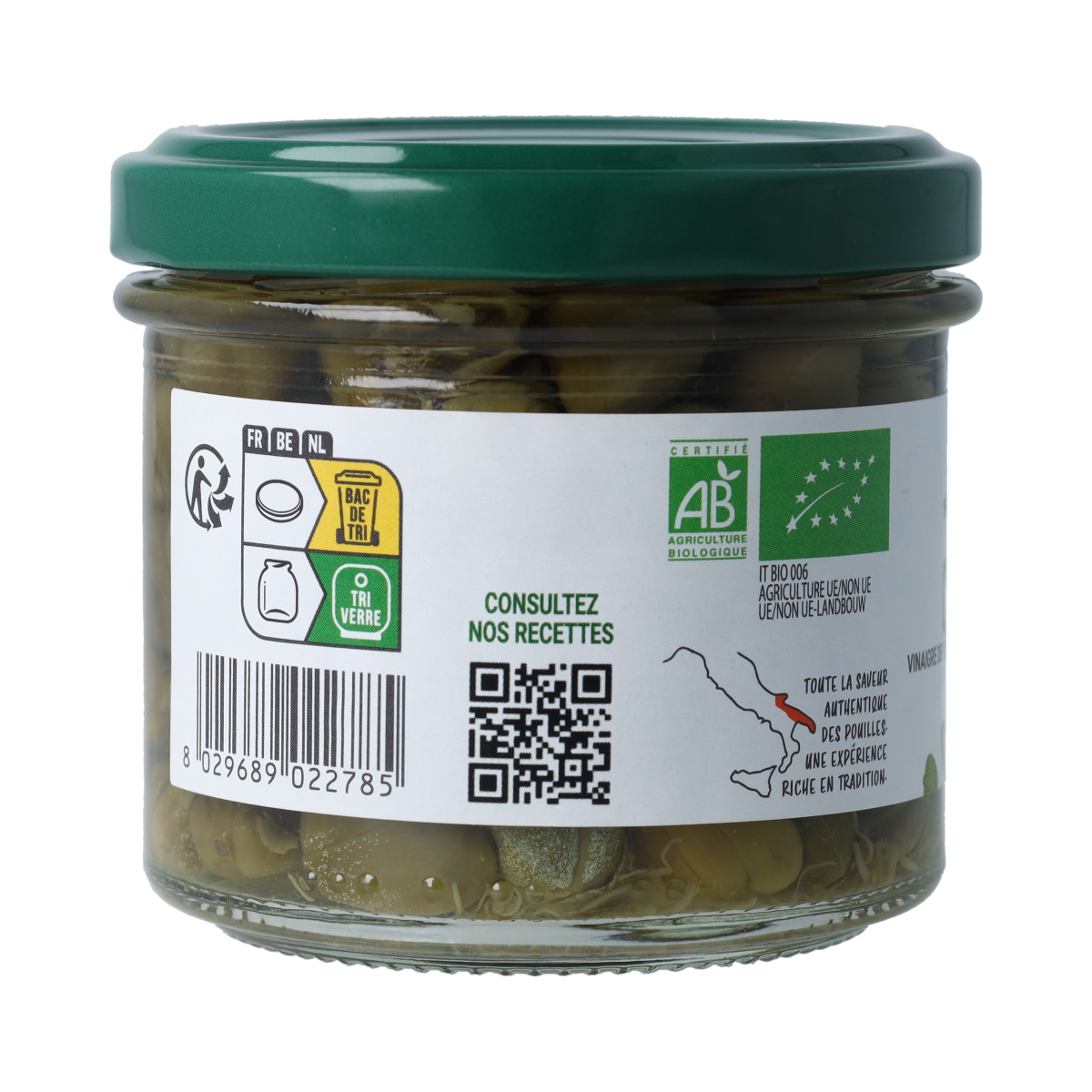 Bio Organica  Kappertjes in azijn bio 100.00 Gram