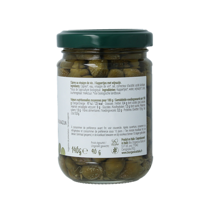 Bio Organica Italia Kappertjes in azijn bio 140 Gram