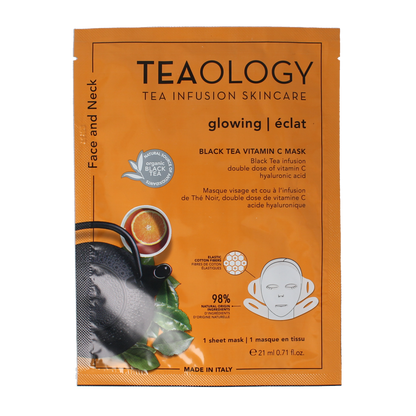 Teaology Black tea vitamine C mask 1.00 Stuks