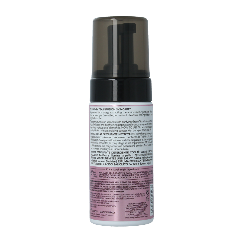 Teaology Tea glow exfoliating cleansing foam 100 Milliliter