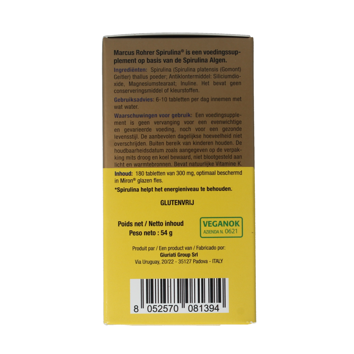 Marcus Rohrer Spirulina 180.00 Tabletten