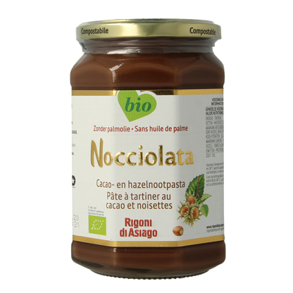 Nocciolata Chocolade hazelnootpasta bio 650 Gram