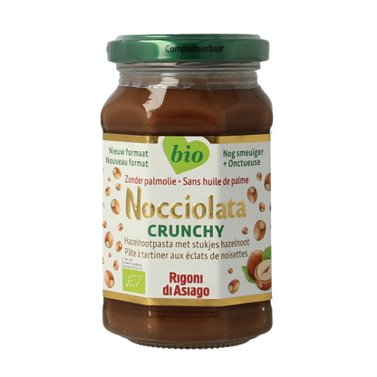 Nocciolata Hazelnootpasta crunchy bio 250 Gram