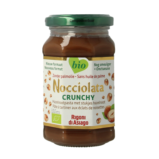 Nocciolata Hazelnootpasta crunchy bio 250 Gram