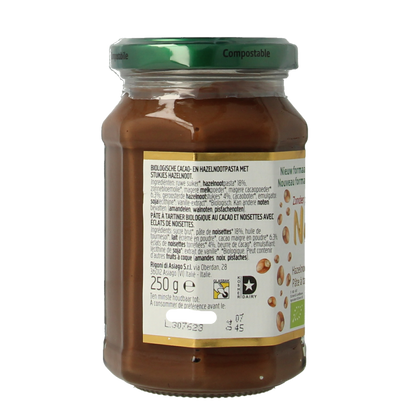Nocciolata Hazelnootpasta crunchy bio 250 Gram