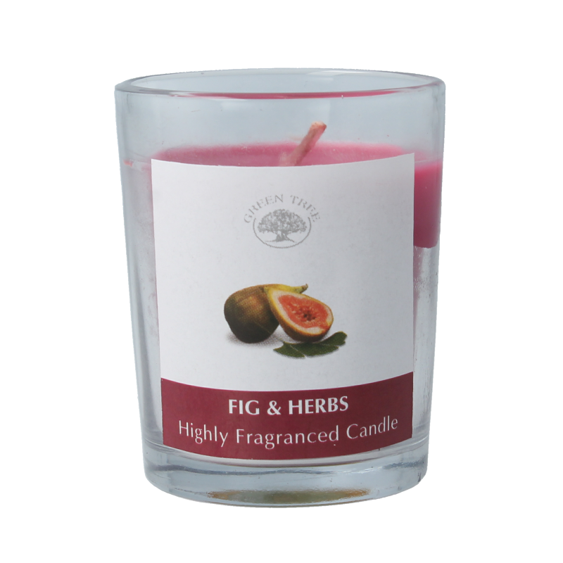 Green Tree Geurkaars figs & herbs votives 55 Gram