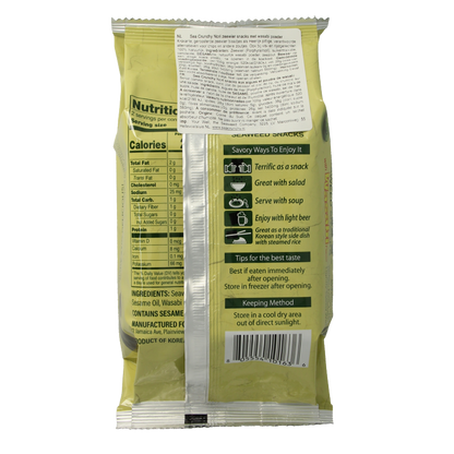 Sea Crunchy Nori zeewier snacks wasabi 10 Gram