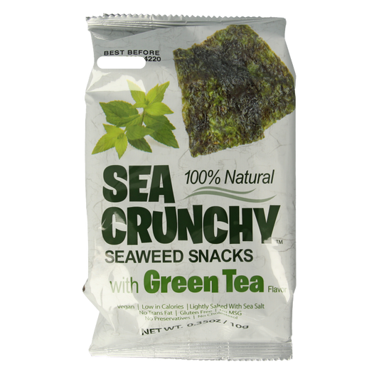 Sea Crunchy Nori zeewier snacks groene thee 10 Gram