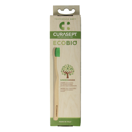 Curasept Tandenborstel wood soft 1 Stuks