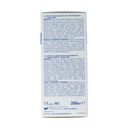 Curasept Mondspoeling chloorhexidine 0,20% 200.00 Milliliter