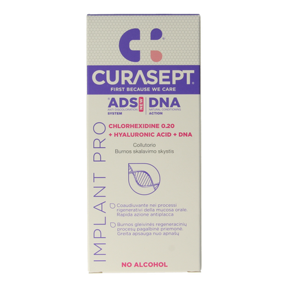 Curasept ADS DNA Implant Pro CHX 0,20% + HA mondspoelmiddel 200.00 Milliliter