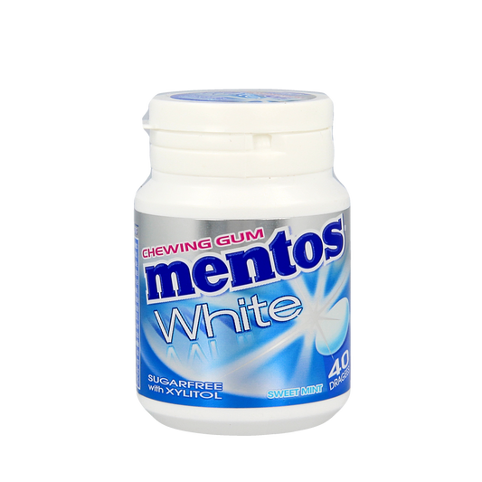 Mentos Gum sweetmint white pot 40.00 Stuks