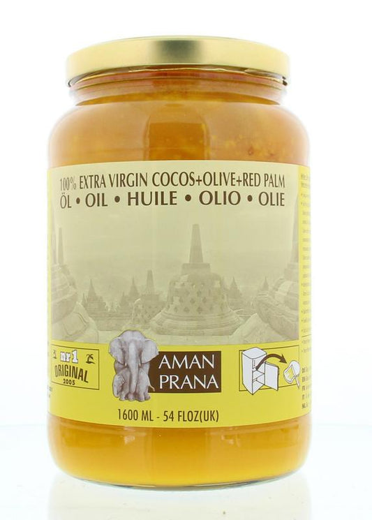 Amanprana Kokos-olijf-rode palm bio 1600 Milliliter