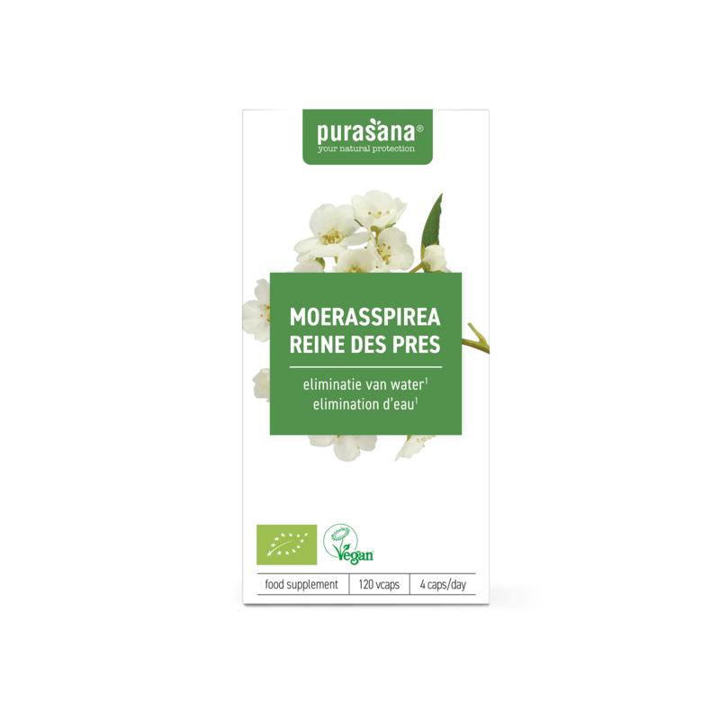Purasana Moerasspirea vegan bio 120 Vegetarische capsules