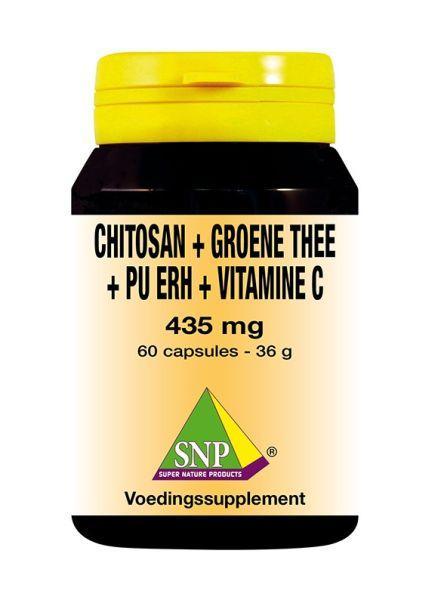 SNP Chitosan groene thee pu erh thee vitamine C 435mg 60 Capsules