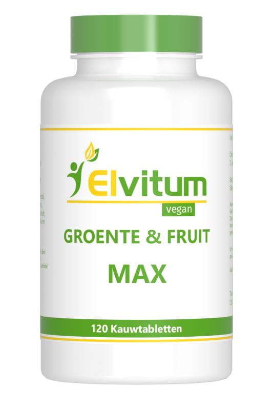 Elvitum  Groente en fruit max 120 Kauwtabletten