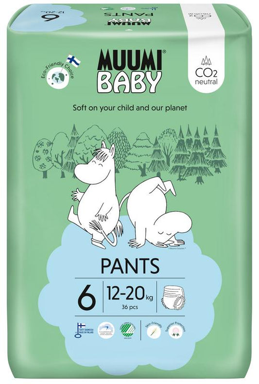 Muumi Baby Ecologische luierbroekjes maat 6 junior 12-20kg 36.00 Stuks