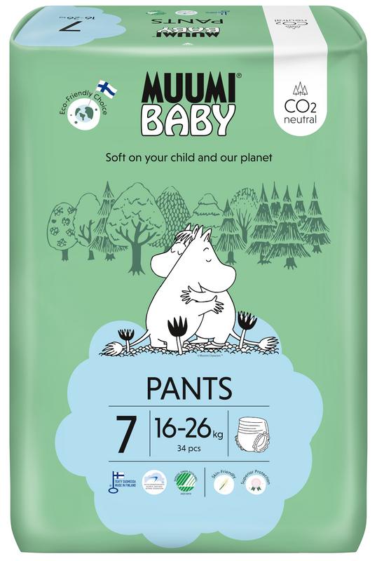 Muumi Baby Ecologische luierbroekjes maat 7 XL 16-26kg 34.00 Stuks