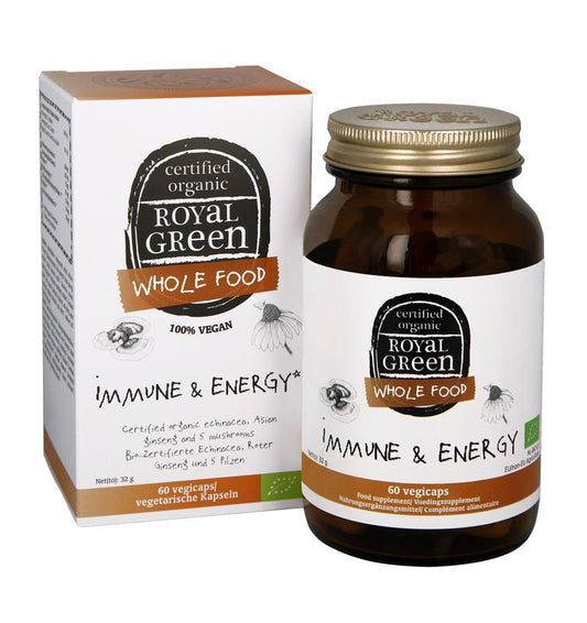 Royal Green Immune & energy bio 60 Vegetarische capsules