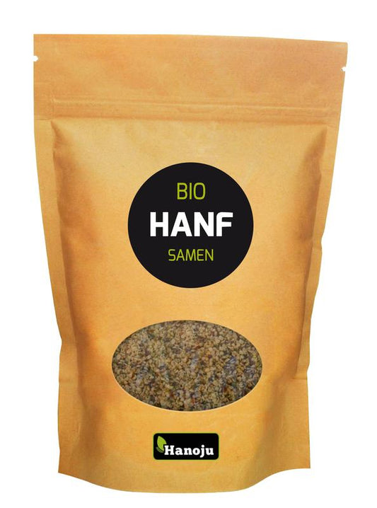 Hanoju Hennep zaden paper bag bio 500 Gram