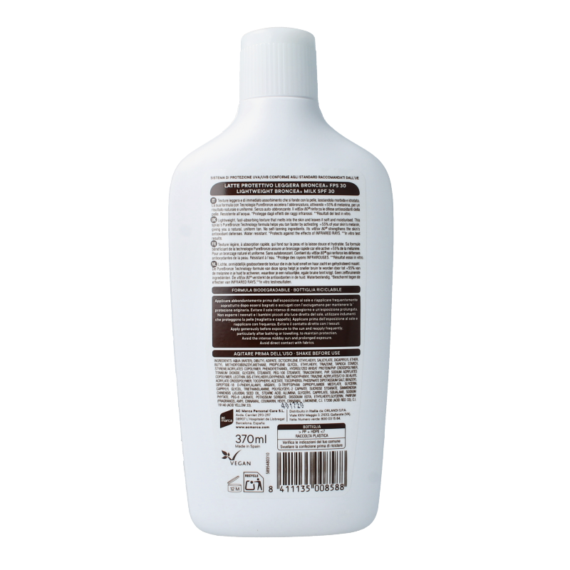Ecran Broncea milk SPF30 370 Milliliter