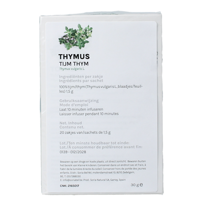Soria Natural Tijm tomillo infusie 20.00 Zakjes