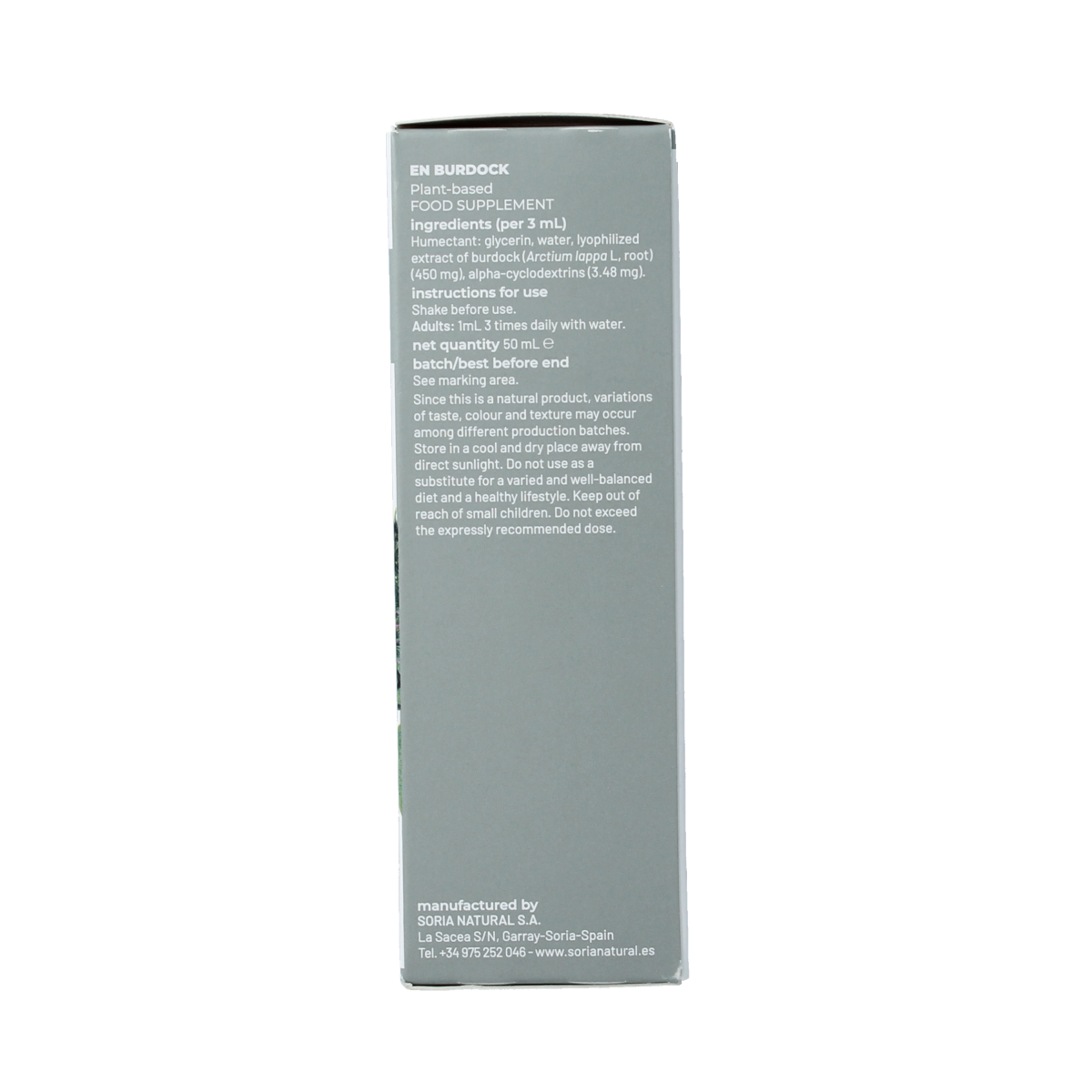 Soria Natural Arctium lappa extract 50.00 Milliliter