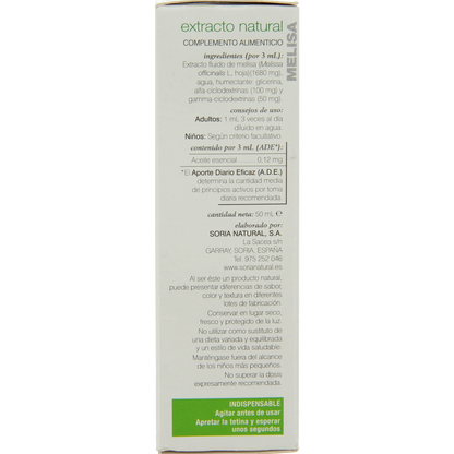 Soria Natural Melissa officinalis XXI 50.00 Milliliter