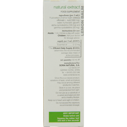 Soria Natural Melissa officinalis XXI 50.00 Milliliter
