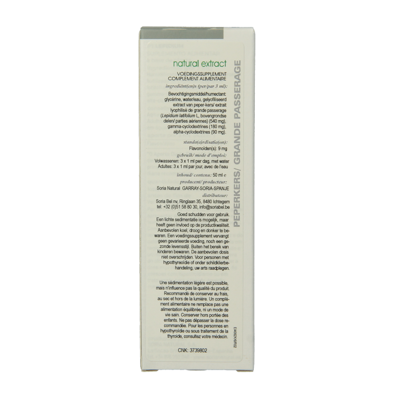 Soria Natural Lepidium latifolium extract 50 Milliliter