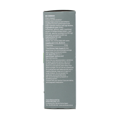 Soria Natural Ginkgo biloba extract 50 Milliliter