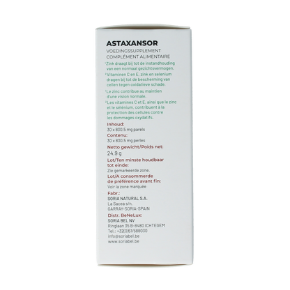 Soria Natural Astaxansor parels 30.00 Stuks