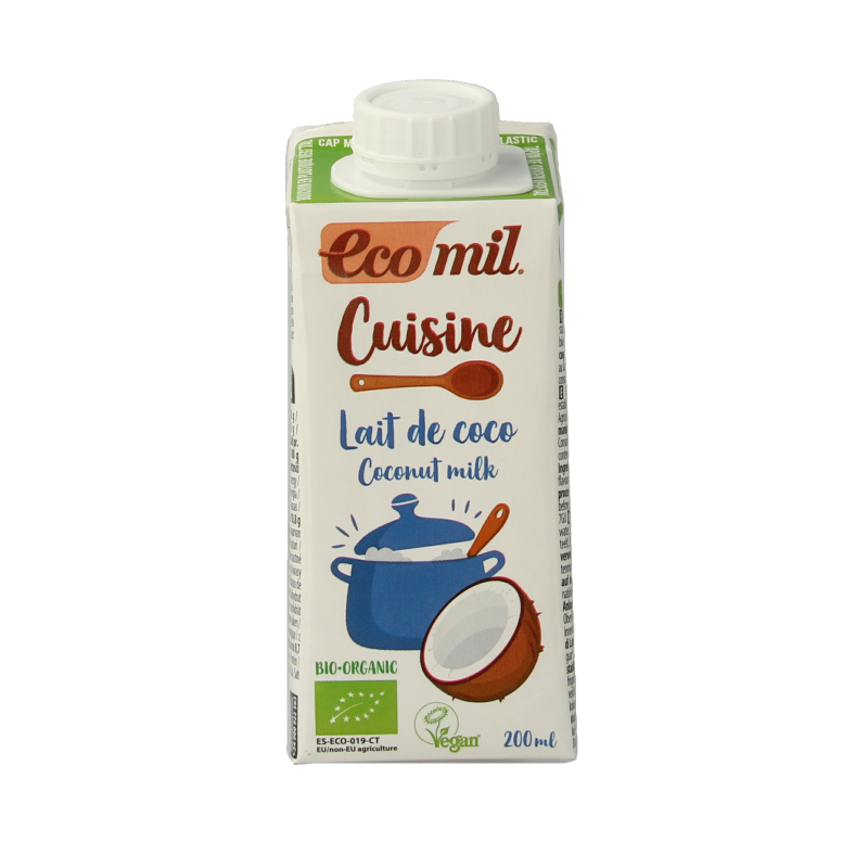 Ecomil Kokosmelk cuisine bio 200 Milliliter