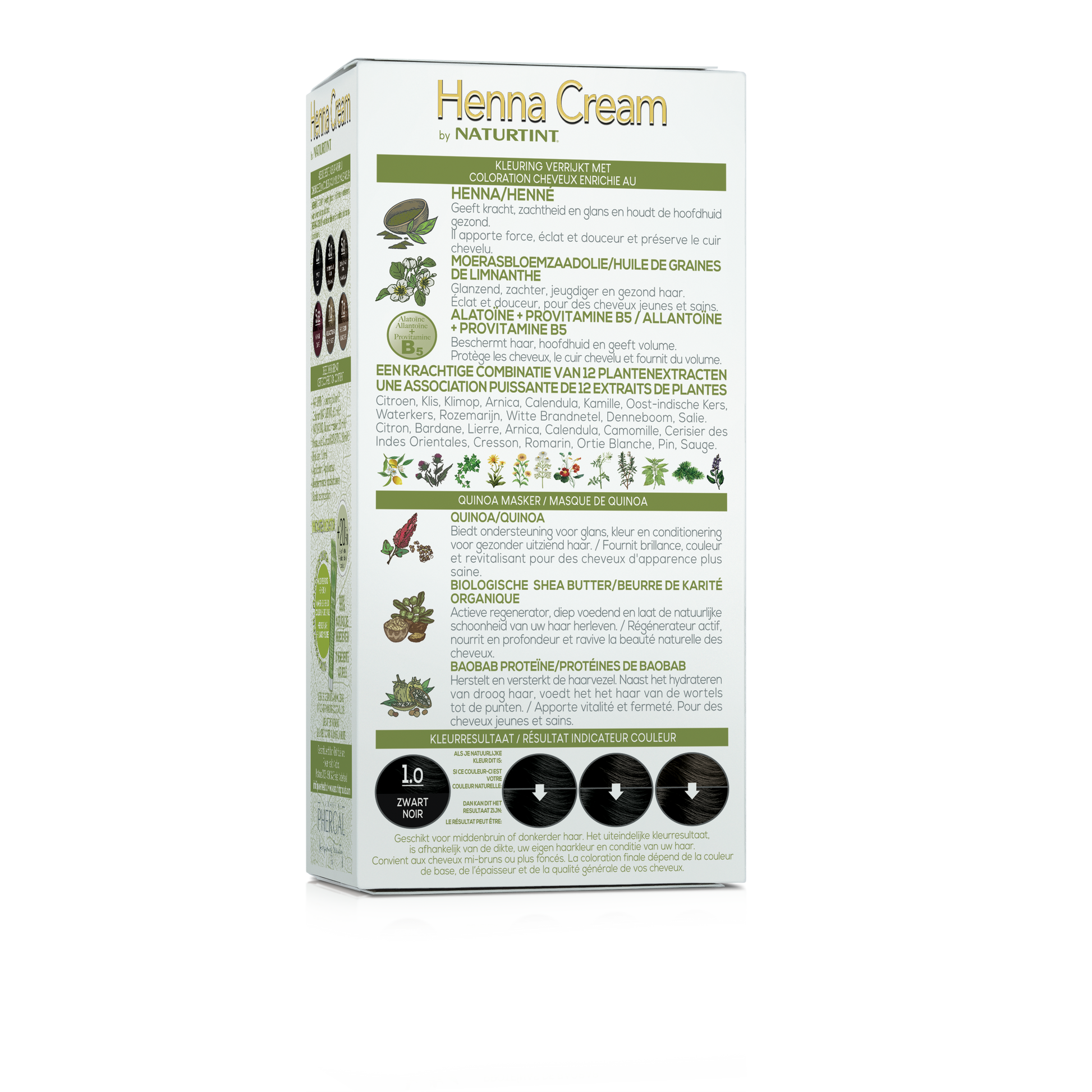 Naturtint Henna cream 1.0 zwart 110 Milliliter