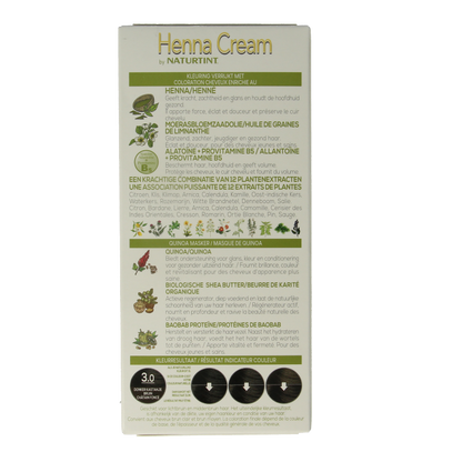 Naturtint Henna cream 3.0 dronker kastanje bruin 110 Milliliter