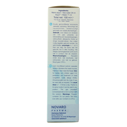 Quinton Nasal pediatric spray 0-6 jaar 100.00 Milliliter