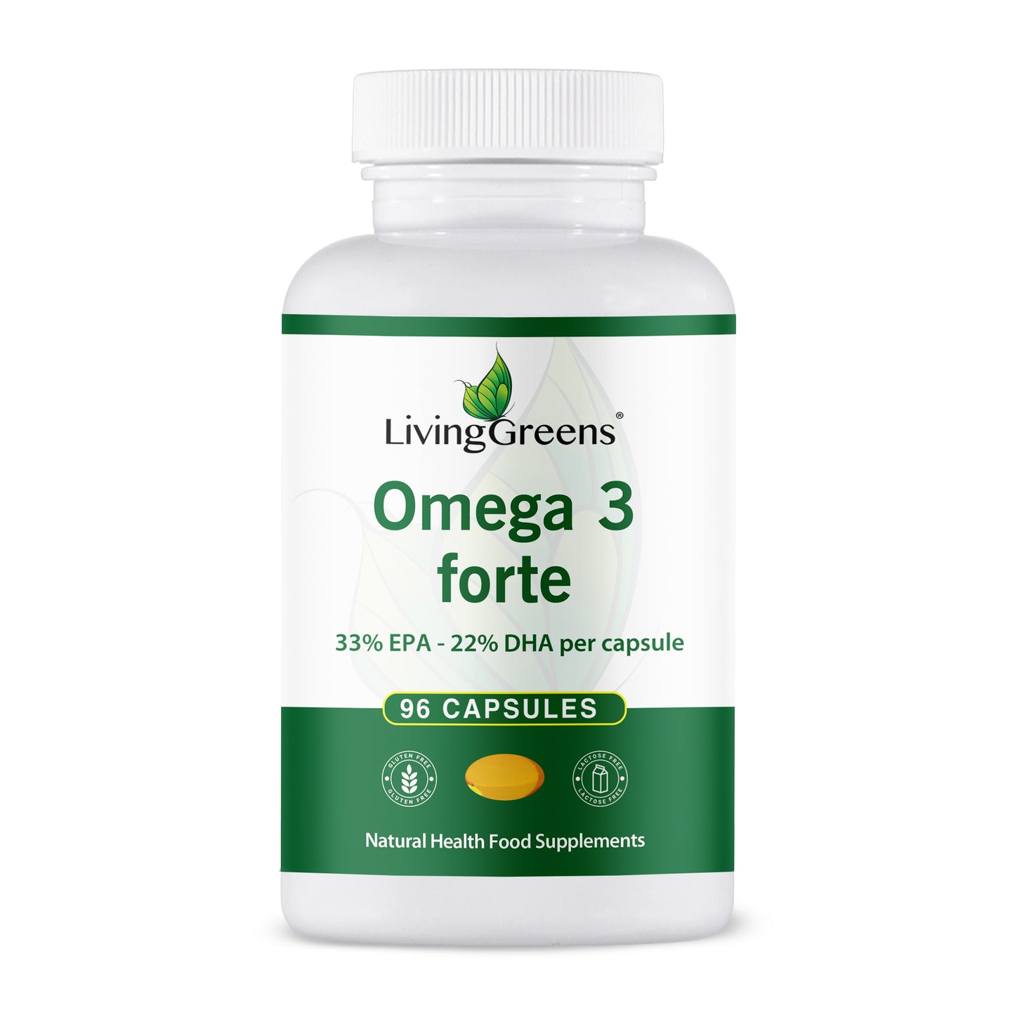 Livinggreens Omega 3 visolie forte 96.00 Capsules