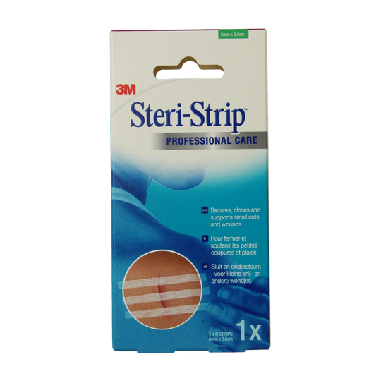 3M Steri strip hecht 6 x 38mm 6.00 Stuks