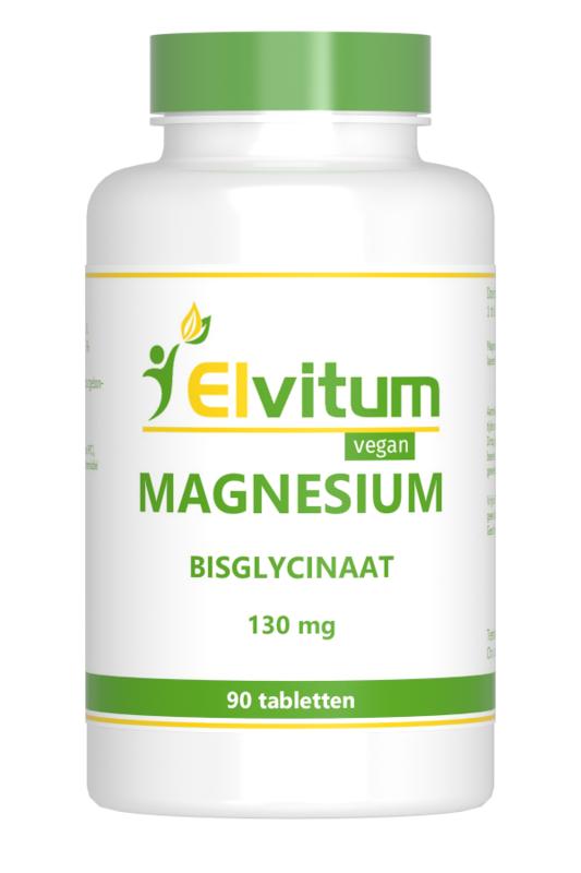 Elvitum  Magnesium (bisglycinaat) 130mg 90 Tabletten