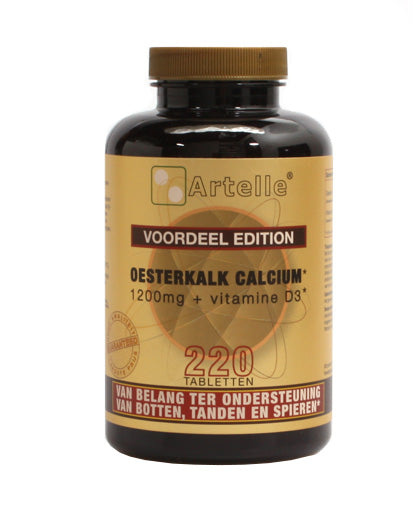 Artelle Oesterkalk 1200mg, calcium + vitamine D3 220 Tabletten