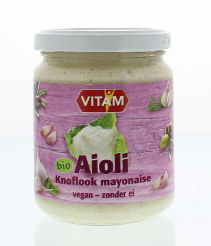 Vitam Aioli knoflook mayonaise bio 225.00 Milliliter