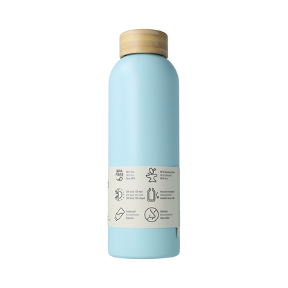 Waterdrop  Roestvrijstalen drinkfles pastel turqu matt 600ml 1.00 Stuks