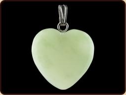 Ruben Robijn Hanger hart 20mm jade 1.00 Stuks