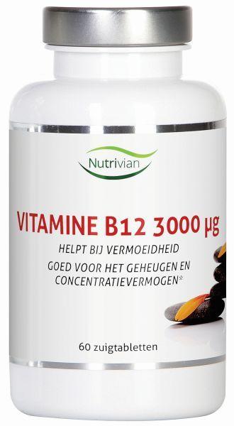 Nutrivian Vitamine B12 methylcobalamine 3 mg 60.00 Zuigtabletten
