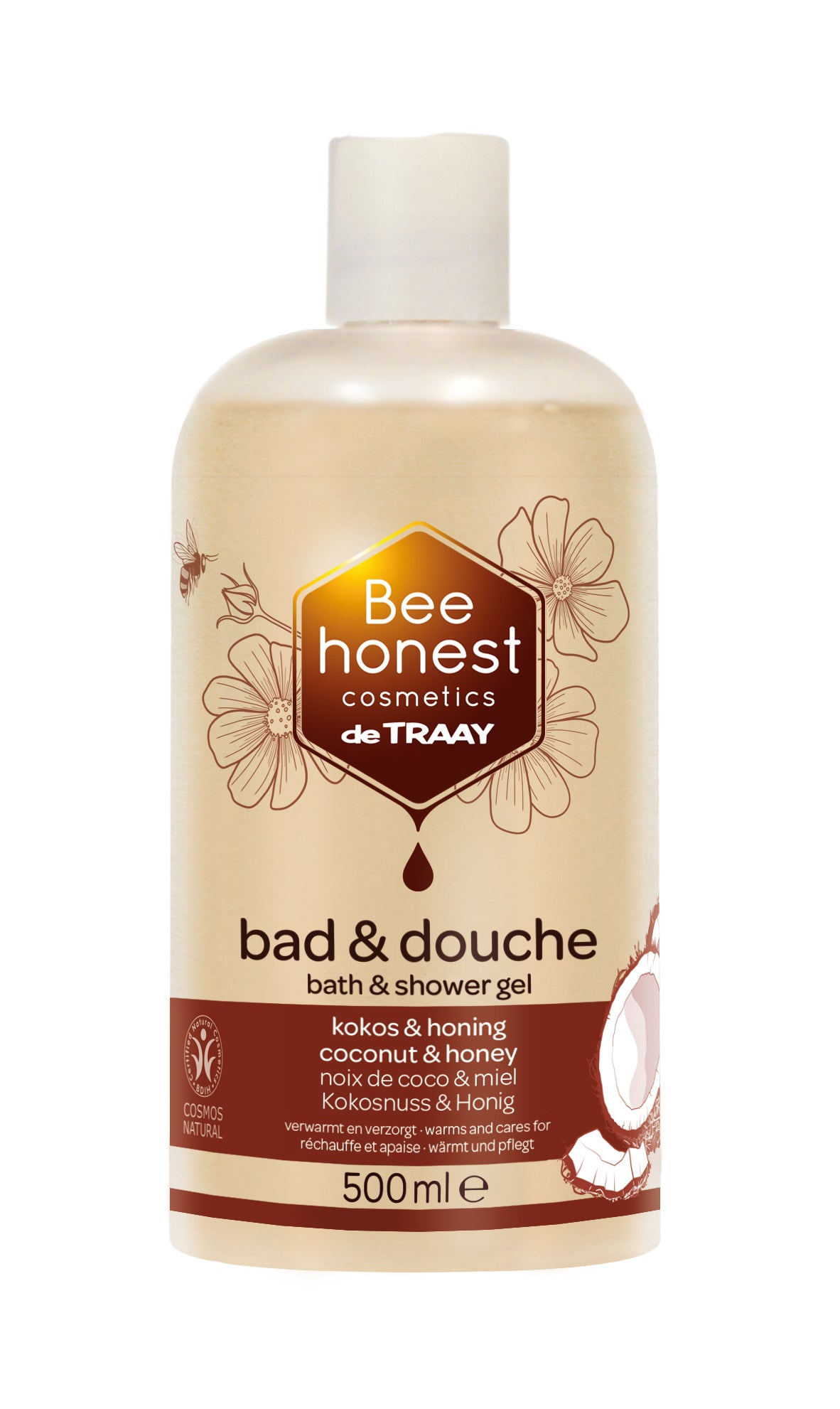 Traay Bee Honest Bad / douche kokos / honing 500.00 Milliliter