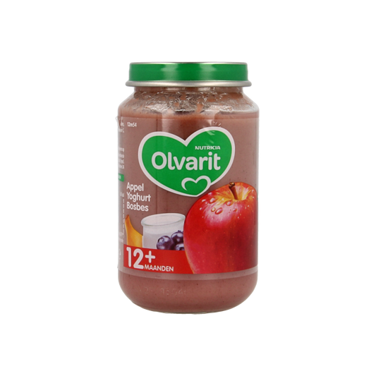 Olvarit Appel yoghurt bosbes 12M54 200 Gram