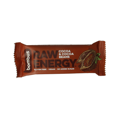 Bombus Raw energy bar cocoa & cocoa beans 50.00 Gram